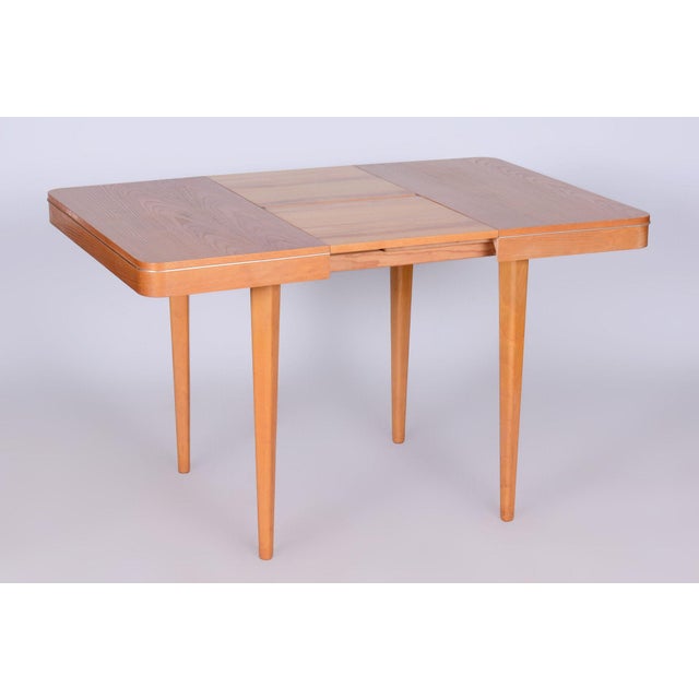 Mid-Century Folding Table in Oak attributed to Jitona Sobeslav, Czech, 1950s For Sale - Image 10 of 18