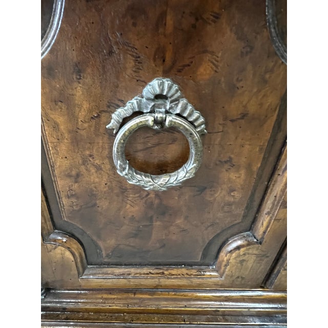 Vintage Drexel Heritage "Cameo Collection" Burled Walnut Nightstands - A Pair For Sale - Image 17 of 18