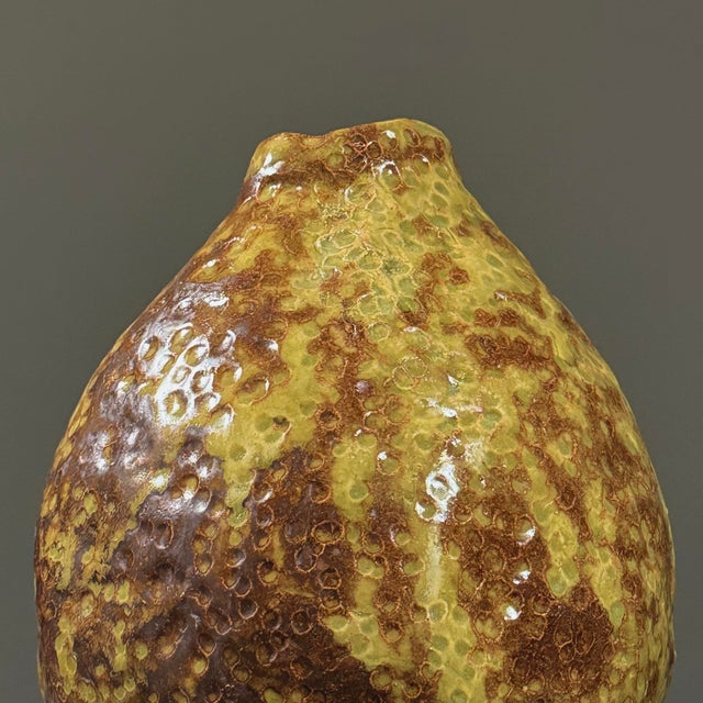 Vintage Postmodernist Hand Built Honeycomb Textured Vase For Sale In Philadelphia - Image 6 of 9