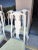 Set of Eight Dining Chairs With Fortuny Fabric For Sale - Image 4 of 10