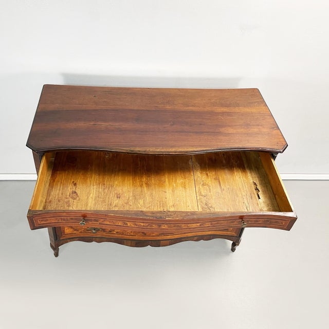 Brown Italian Baroque Wood and Metal Chests of Drawers, 1730s For Sale - Image 8 of 18