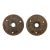 Pair of Carved Wood Radial 2 In. Door Rosettes For Sale