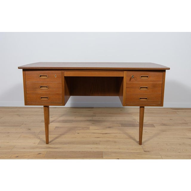 Mid-Century Modern Mid-Century Freestanding Teak Desk, 1960s For Sale - Image 3 of 18