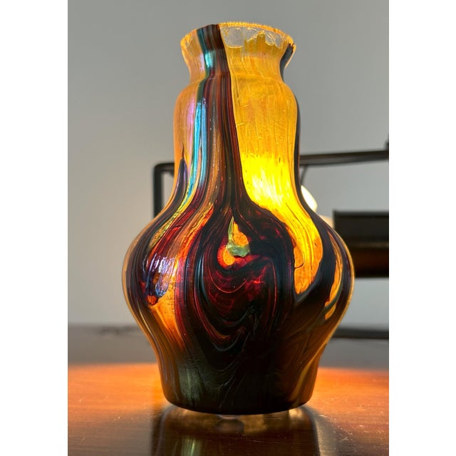 Art Nouveau Iridescent Glass Vase, Central European, 1890s For Sale - Image 12 of 18