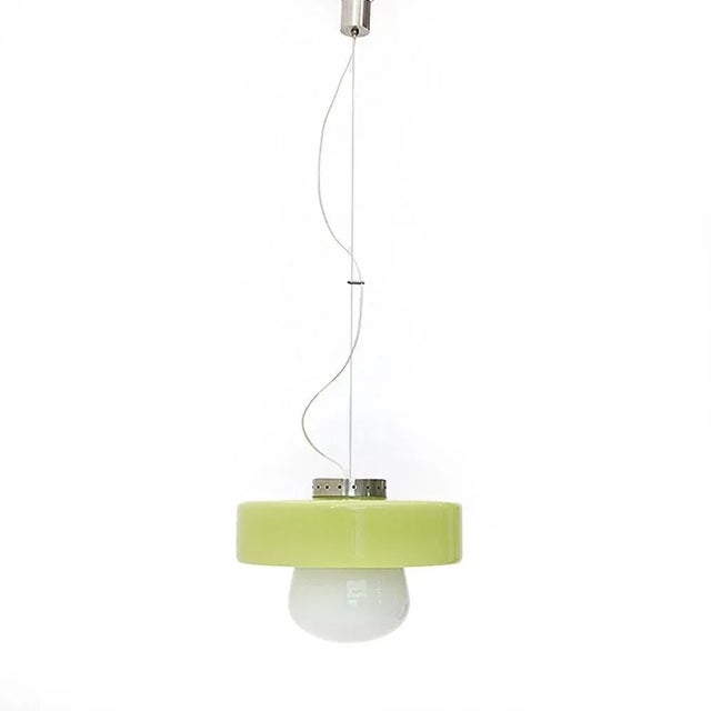 Vintage Glass Pendant Light, 1970s For Sale - Image 10 of 13