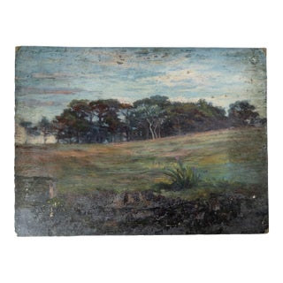19th or 20th Century European French Impressionist Plein Air Landscape Painting For Sale