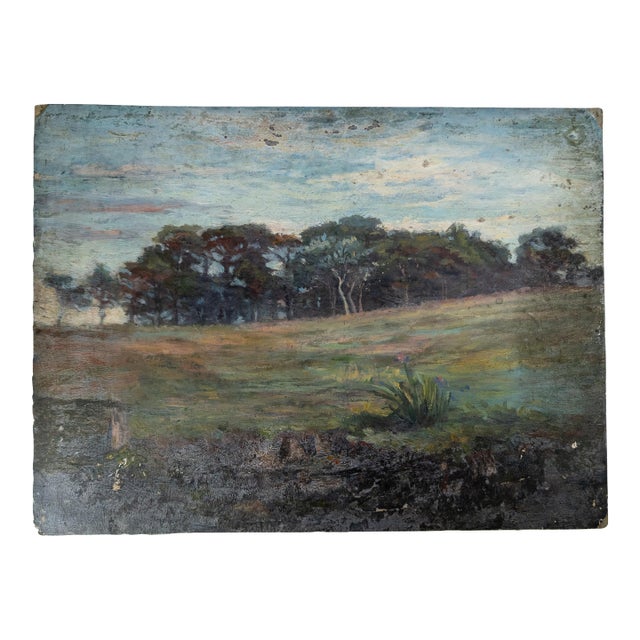 19th or 20th Century European French Impressionist Plein Air Landscape Painting For Sale