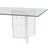 Contemporary Contemporary Dominoe Style Pedestal Based Glass Top Dining Table For Sale - Image 3 of 4