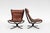 Vintage Highback Falcon Chairs in Cognac Leather by Sigurd Ressell for Vatne Møbler, 1970s, Set of 2 For Sale - Image 9 of 9