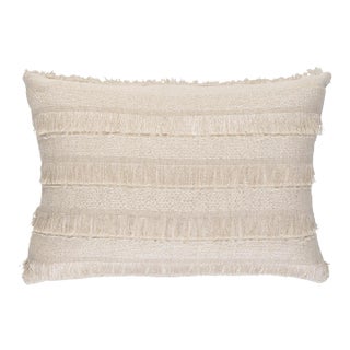 Schumacher Acadia Pillow 24" x 12" in Greige For Sale