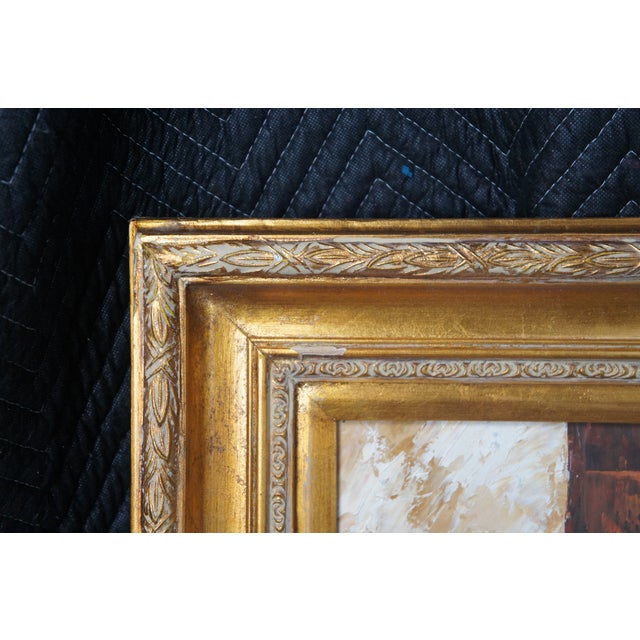 Late 20th Century Still Life With a Chest of Drawers After Paul Cezanne Oil Painting Framed For Sale - Image 4 of 11