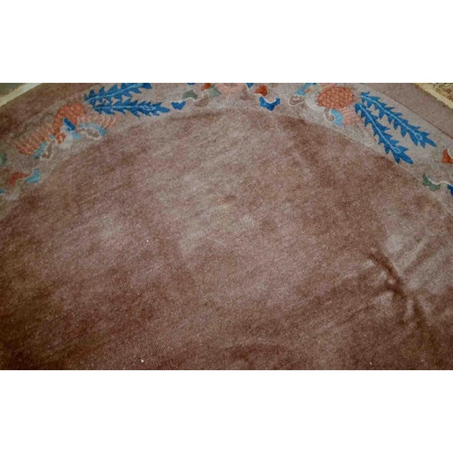 1910s 1910s Handmade Antique Chinese Art Deco Rug 5.1' X 8.3' For Sale - Image 5 of 10