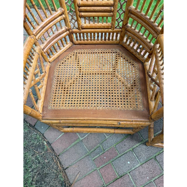 Mid 20th Century Brighton Pavilion Bamboo Arm Chairs Pair by Thomasville For Sale In Raleigh - Image 6 of 11