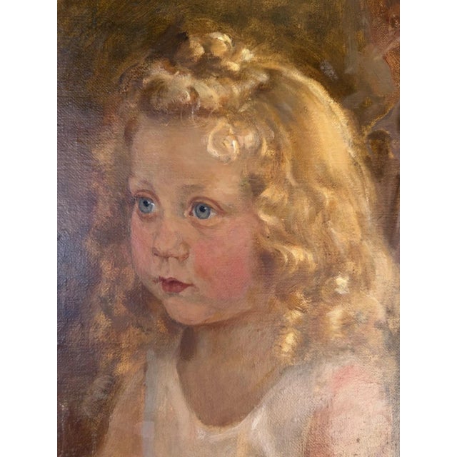 Modern Heinrich Pforr, The Artist and Child, Oil Painting on Canvas For Sale - Image 3 of 11
