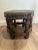 Antique English Hexagonal Leather and Oak Stool For Sale - Image 9 of 9