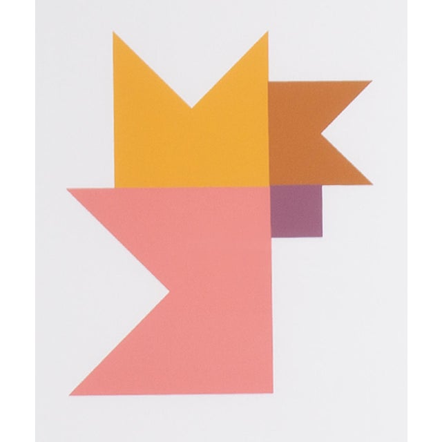A 1995 serigraph print, titled "Konstruktion and Intuition," by the German artist Anton Stankowski (1906-1998). This print...