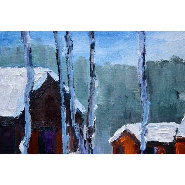 Sorenson's in Winter, Modern Landscape Oil Painting For Sale In Reno/Lake Tahoe - Image 6 of 11