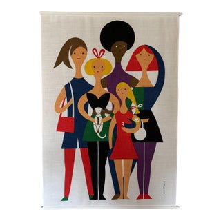 Colorful Alexander Girard, “Girls” Environmental Enrichment Panel For Sale
