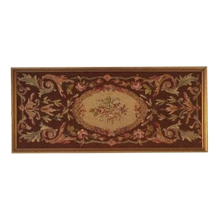 Vintage French Style Needlepoint 32"l X 14" W For Sale