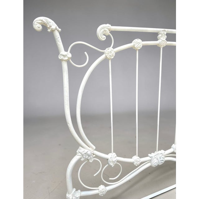 Circa 19th C. Antique Claw Foot Solid Iron Full Size Bed For Sale - Image 4 of 8