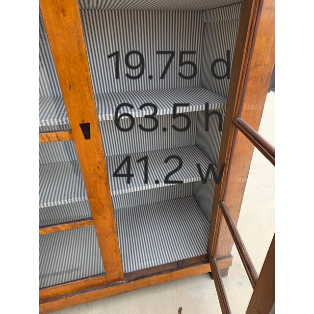 Wood Biedermeier Style Display Cabinet For Sale - Image 7 of 16