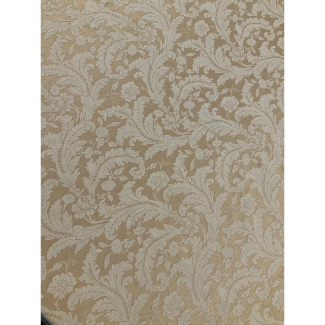 Mid 20th Century Vintage Heavyweight Damask Jacquard Weave Tablecloth in Gold & Cream - 58” X 100” - Formal Entertaining, Cottage Core, Palm Beach Regency. See Pics! For Sale - Image 5 of 6