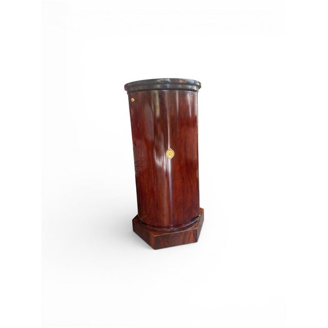 Biedermeier Drum Box in Walnut For Sale - Image 9 of 9