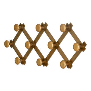Italian Expandable Brass Coat Rack by Luigi Caccia Dominioni, Italy, 1960s For Sale