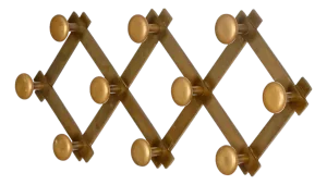 Italian Expandable Brass Coat Rack by Luigi Caccia Dominioni, Italy, 1960s