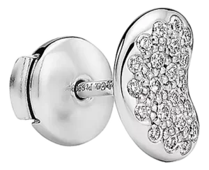 Late 20th Century Platinum Tiffany & Co "Elsa Peretti" Bean Design Earrings, A Pair
