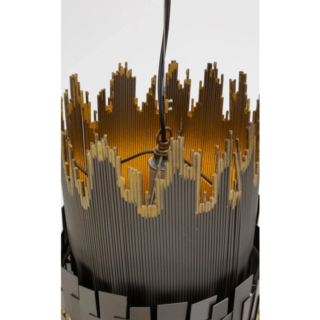 Gray Curtis Jere Brutalist Pendant Lamp For Sale - Image 8 of 13
