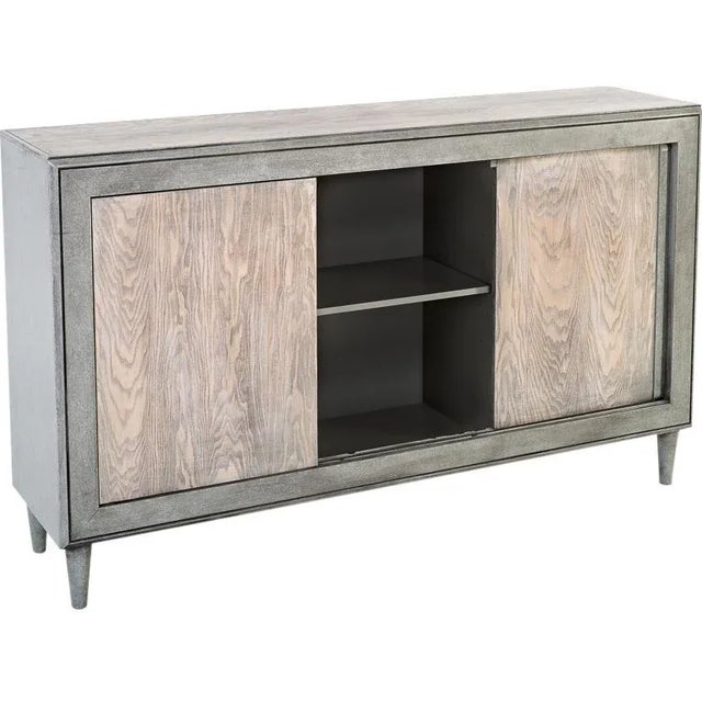Contemporary Sarreid Contemporary Gray Black Buffet Sideboard For Sale - Image 3 of 4