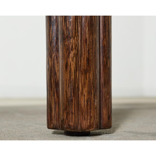 McGuire Organic Modern Rattan and Oak Flip-Top Games Table For Sale - Image 11 of 18