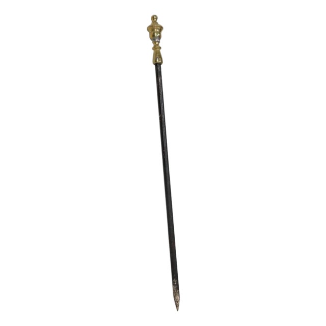 Elegant Antique Fireplace Poker Tool For Sale