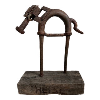 Vintage Rare Bill Heise Metal Elephant Sculpture For Sale