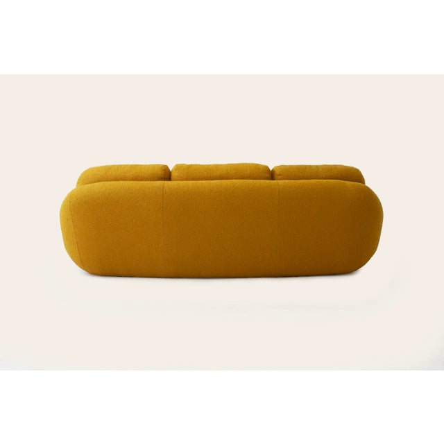 Goldenrod Vladimir Kagan Curved Cloud Sofa For Sale - Image 8 of 10