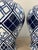 Vintage Aalia Navy Blue and White Geometric Porcelain Ginger Jar Table Lamps - a Pair For Sale In San Francisco - Image 6 of 18