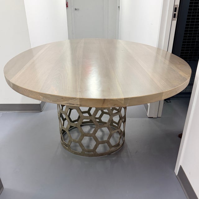 Contemporary Mr Brown London Angeline Dining Table Base With Oval Top For Sale - Image 3 of 17