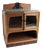Antique Dutch Art Deco Amsterdam School Tea Display Cabinet in Oak and Marble, 1920s For Sale