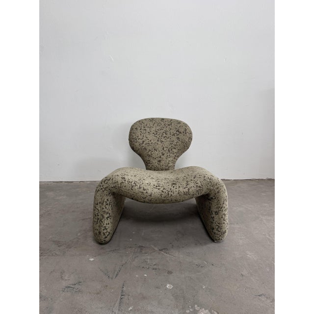 Olive Djinn Chair and Ottoman Set by Olivier Mourgue for Airborne, 1970s, Set of 2 For Sale - Image 8 of 18