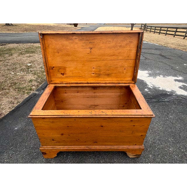 Mid 19th C. English Pine Blanket Chest. Wonderful details and perfect patina - in a Caramel / British Tan color tone that...