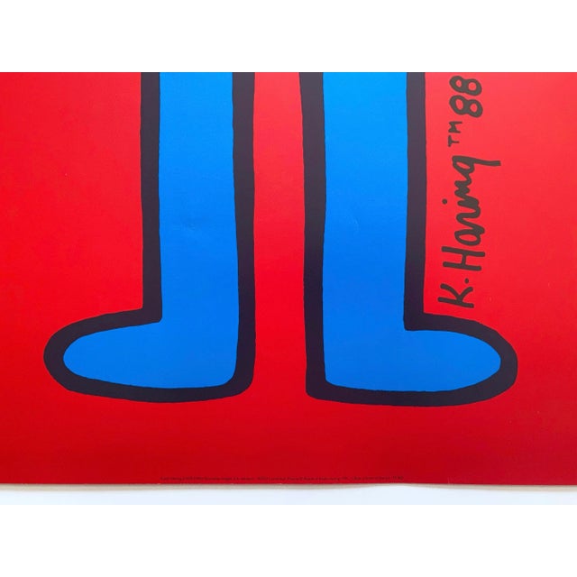 Paper Keith Haring Estate Vintage 1991 Pop Art Lithograph Print Poster " Radiant Baby " 1989 For Sale - Image 7 of 11