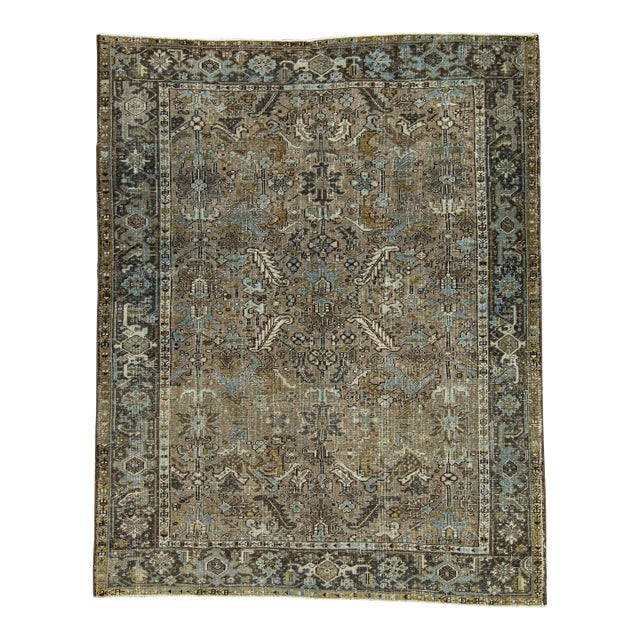 Turkish Vintage Rug 7'2" x 9' #16859 For Sale