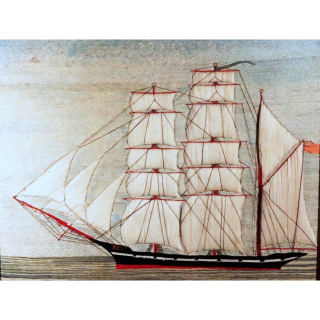 British Sailor's Woolwork of the Named Barque, Polly For Sale - Image 4 of 7