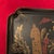 1990s Vintage Hand Painted Gold Chinese Metal Tray For Sale - Image 5 of 9