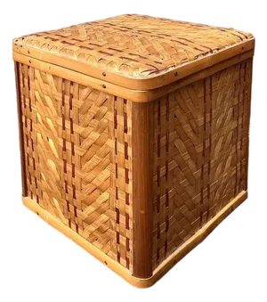 Vintage Shanghai Weave Hinged Lidded Box