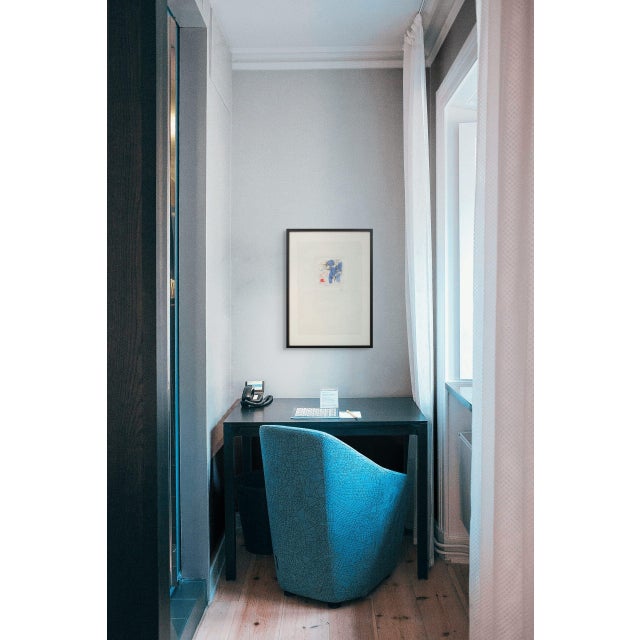 Modern Fritz Winter, Blue, Brown, Red, Black, Etching, Framed For Sale - Image 3 of 4