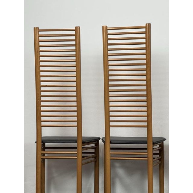 Ladder Back Dining Chairs, Italy, 1980, Set of 4 For Sale - Image 11 of 14