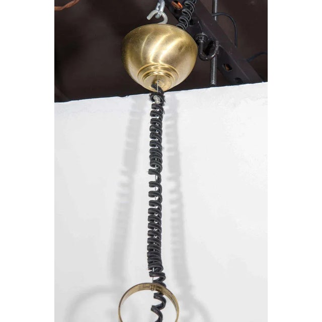 Seguso Large Murano Chandelier With Elongated Bell Form, 1960's For Sale - Image 9 of 10