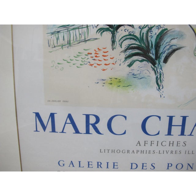 Homage Marc Chagall Ville De Nice Signed Framed Ponchettes Exhibition Poster For Sale In Portland, OR - Image 6 of 8